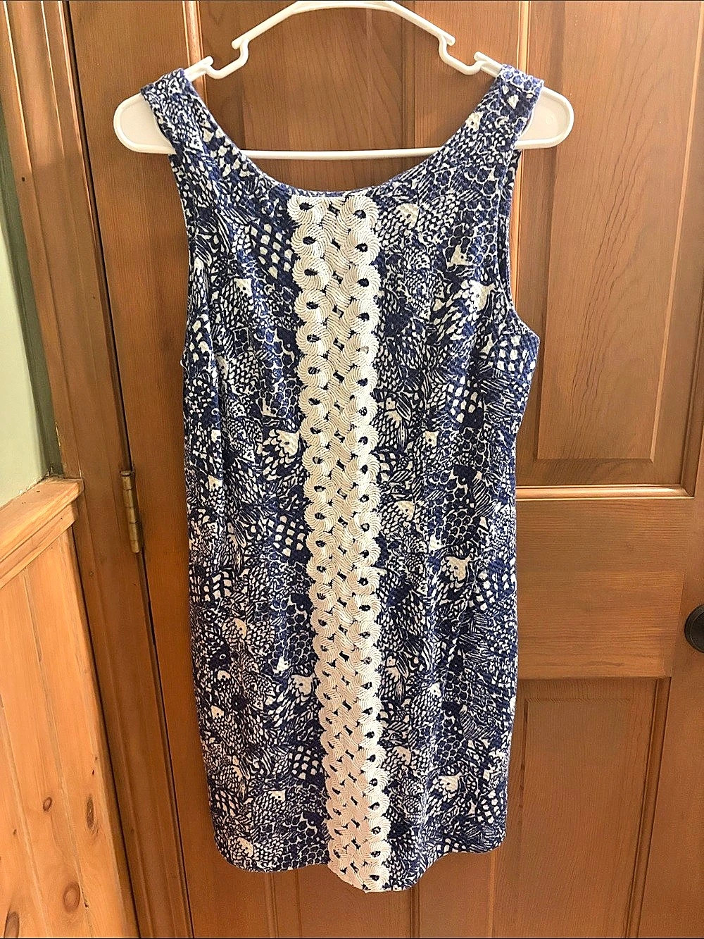 Lilly Pulitzer for Target My Fans Shift Dress Blue & White Size 12